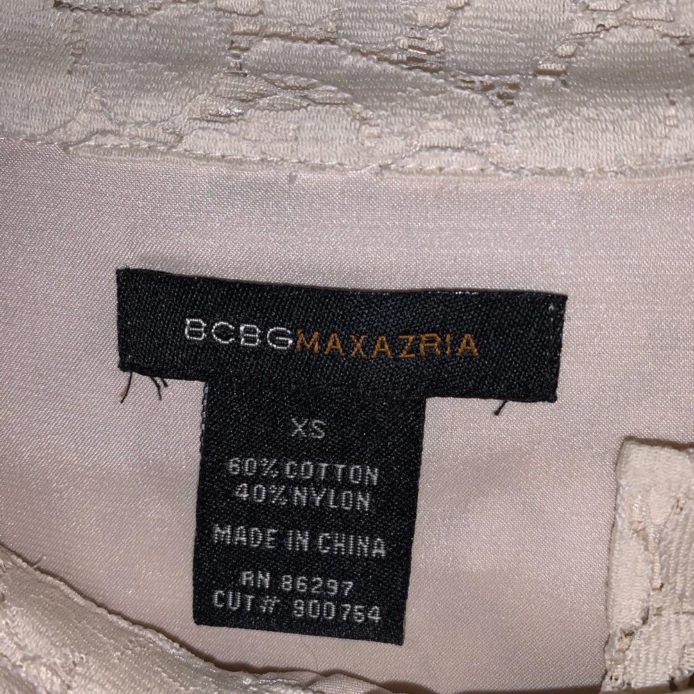 BCBG cream dress